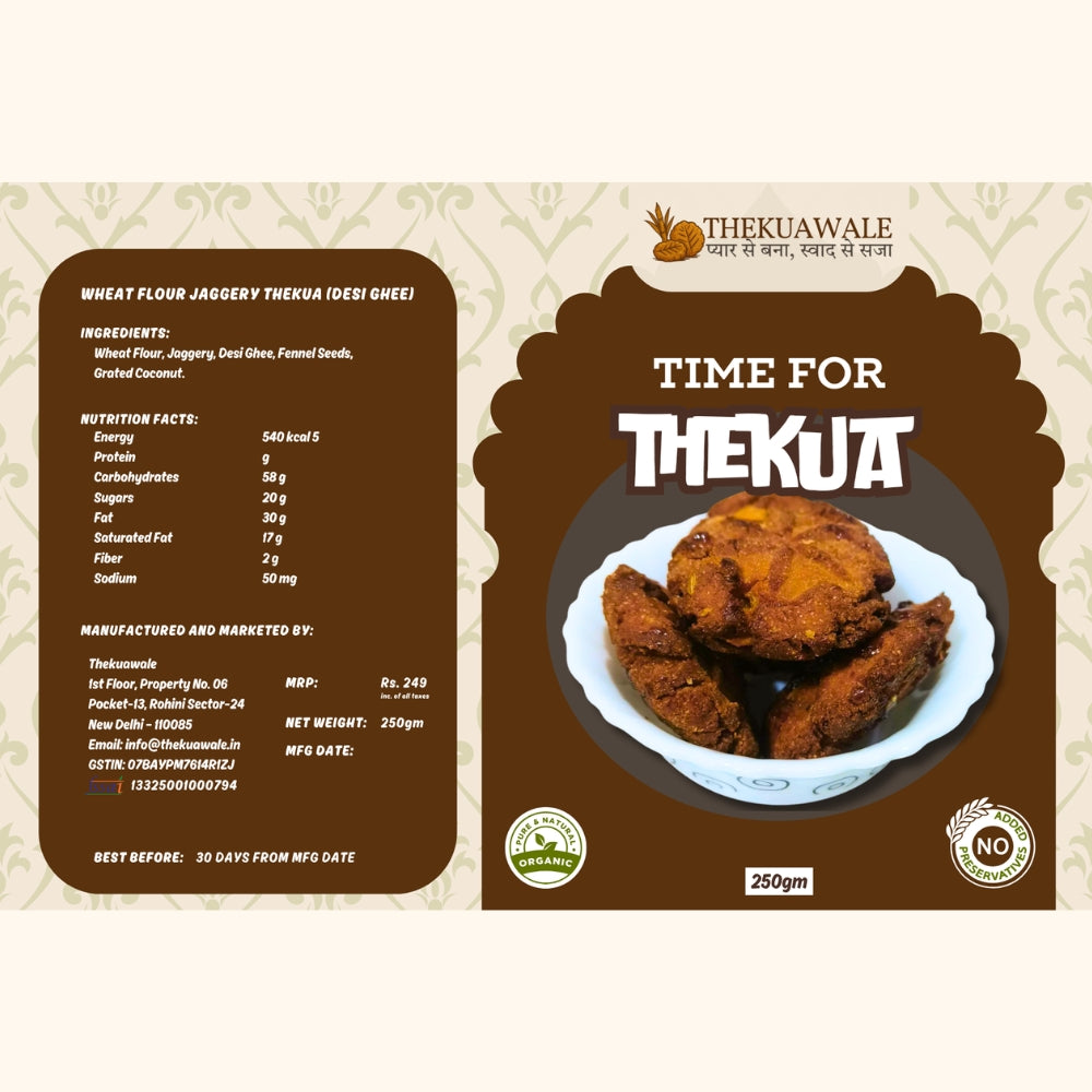 Wheat Flour Jaggery Thekua (Desi Ghee) – Premium Handcrafted Indian Snack