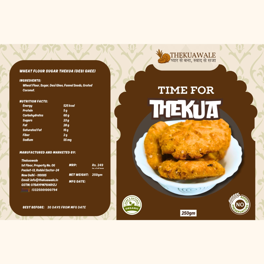 Wheat Flour Sugar Thekua (Desi Ghee) – Premium Handcrafted Indian Snack